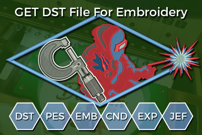 I will do perfect embroidery digitizing in dst, pes,emb 1 hour