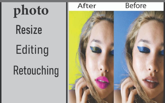 I will do photo retouching, photoshop editing, photo edit