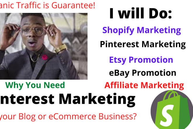 I will do pinterest marketing traffic for shopify, etsy, ebay, affiliate, cbd, blog