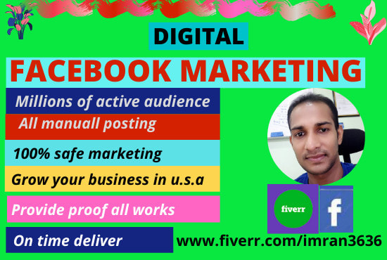 I will do promote any business by facebook marketing in usa