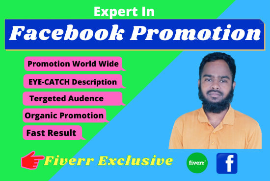 I will do promote any products by facebook promotion