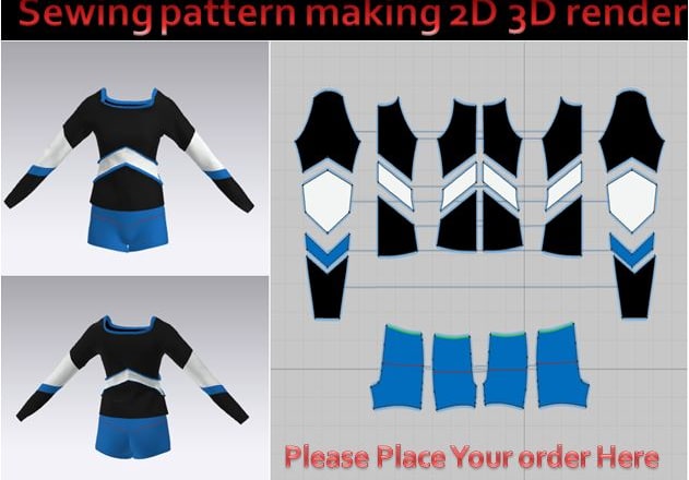 I will do sewing pattern making design and grading for your project