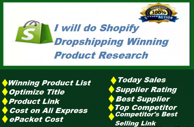 I will do shopify dropshipping winning product research