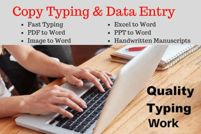 I will do typing and daty entry works in time frame