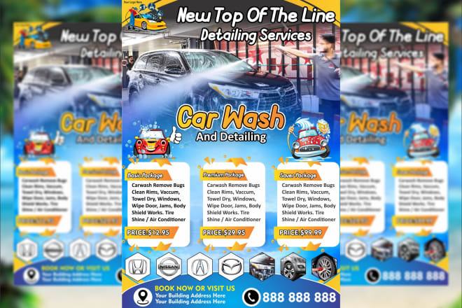 I will do unique car wash flyer or poster design