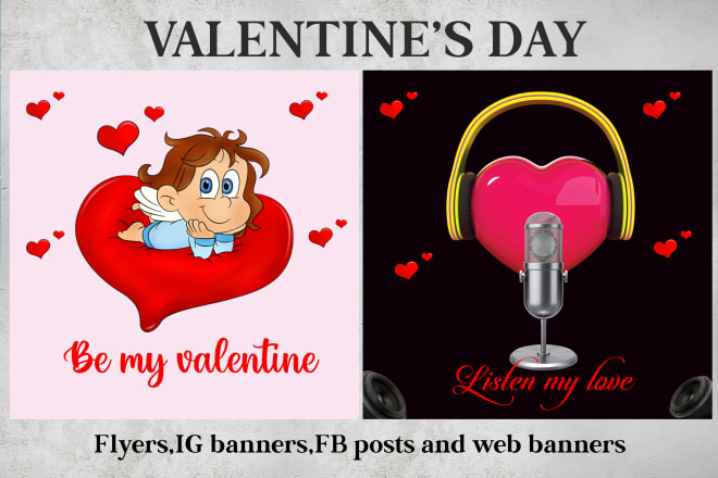 I will do valentines day flyers,ig banners and fb covers
