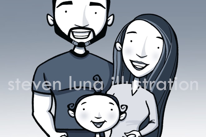 I will draw a personalized cartoon image for you