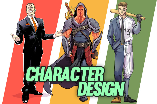 I will draw and design your comic character
