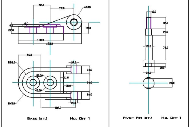 I will draw any autocad mechanical drawings for you