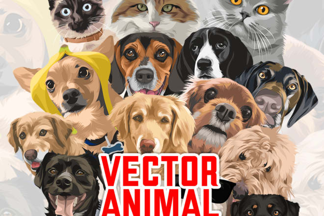 I will draw vector for animal or any pet in 24 hours