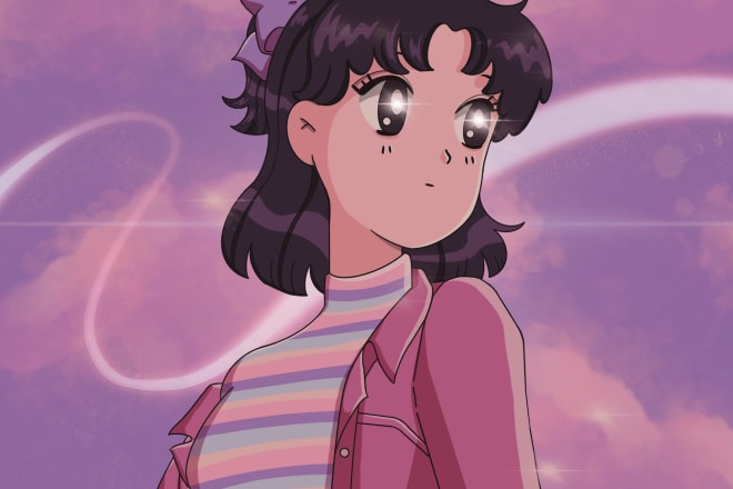 I will draw you as a 90s anime character