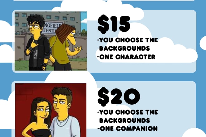 I will draw you as a simpsons character