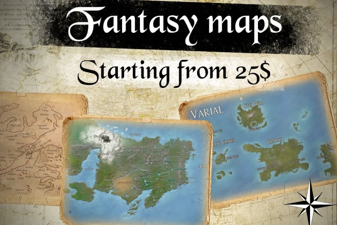 I will draw your fantasy world map