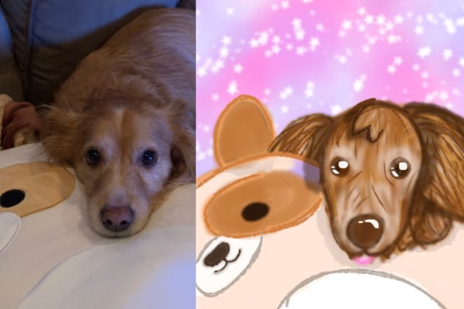 I will draw your pet in a cute style