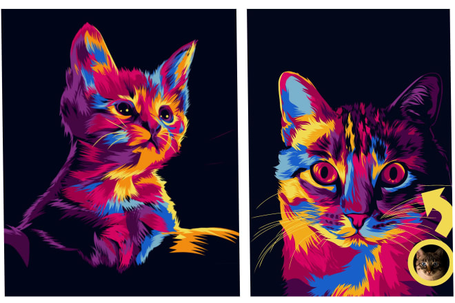 I will draw your pet into awesome pop art potrait