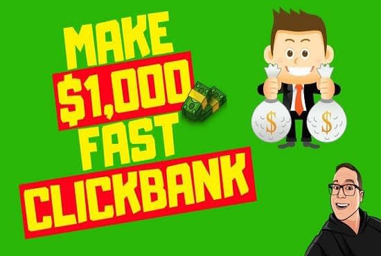 I will find high cnverting offer on clickbank, create landing page and native ads