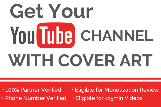 I will fully setup youtube channel with cover art and mobile verification