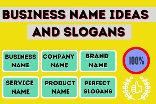 I will generate business, company, product, brand, service, domain name and slogans