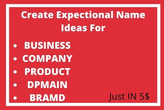 I will generate unique brand name, business name, product name and company name