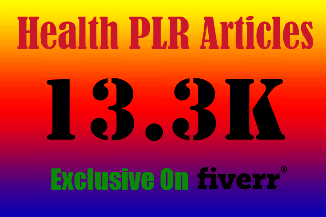 I will give 13,336 ultimate health and fitness articles collection