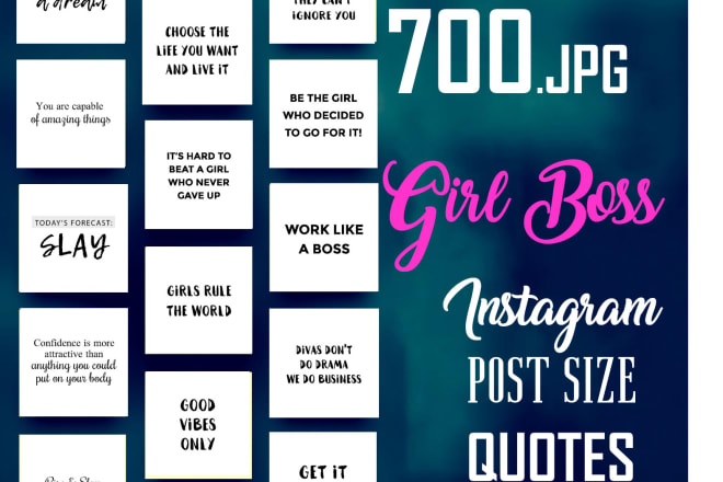 I will give you 700 instagram girl boss quotes