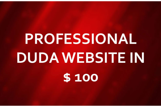 I will give you stunning duda website in dollar 100