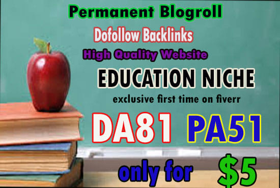 I will give your backlink on da81x6 education blogroll dofollow