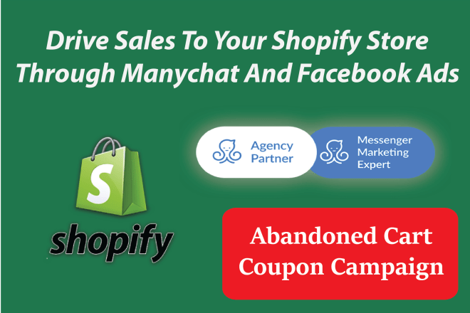 I will increase sales with manychat for your shopify store