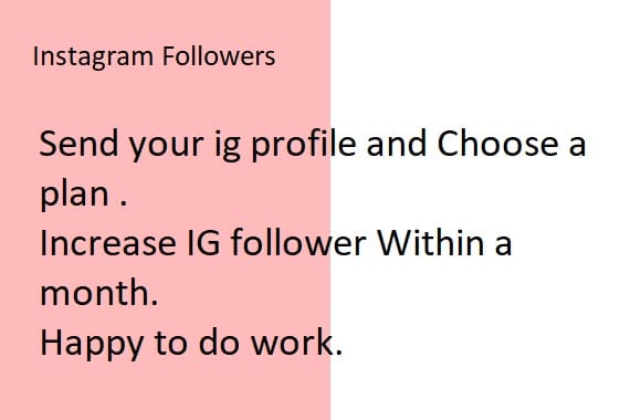 I will increase your ig follower