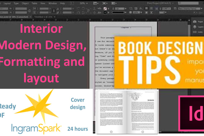 I will indesign your book for ingram spark with cover design