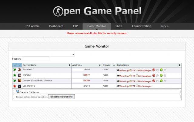I will install open game panel linux ogp