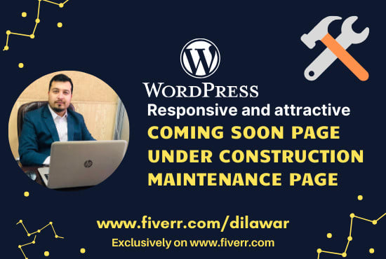 I will install wordpress with under construction, coming soon page