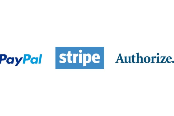 I will integrate payment gateway paypal stripe sqaure authorizenet