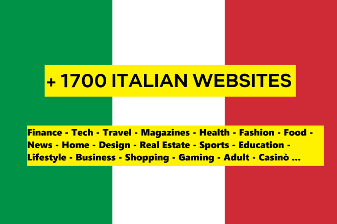 I will italian guest post on over 1700 websites in all niches