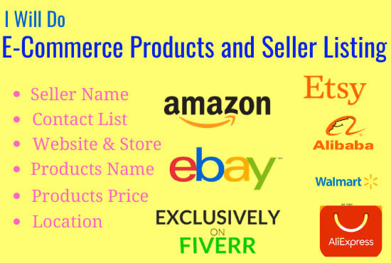 I will listing email of amazon, ebay, walmart and alibaba seller