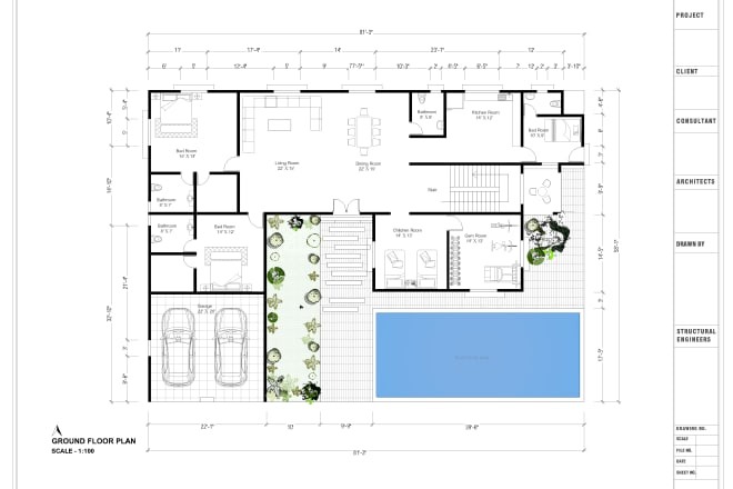 I will make 2d architectural floor plan in autocad