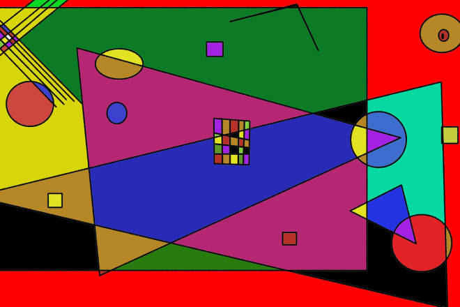 I will make a custom drawingof abstract art like kandinsky miro and any athor artist
