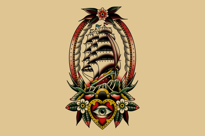 I will make a traditional or neo traditional oldschool tattoo