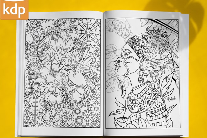 I will make adult colouring pages or book