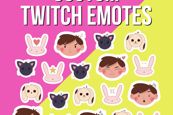 I will make custom amazing cute twitch emotes