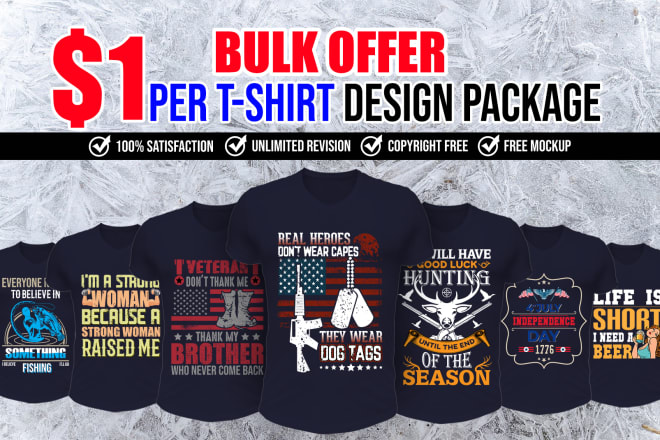 I will make custom t shirt design for commercial use