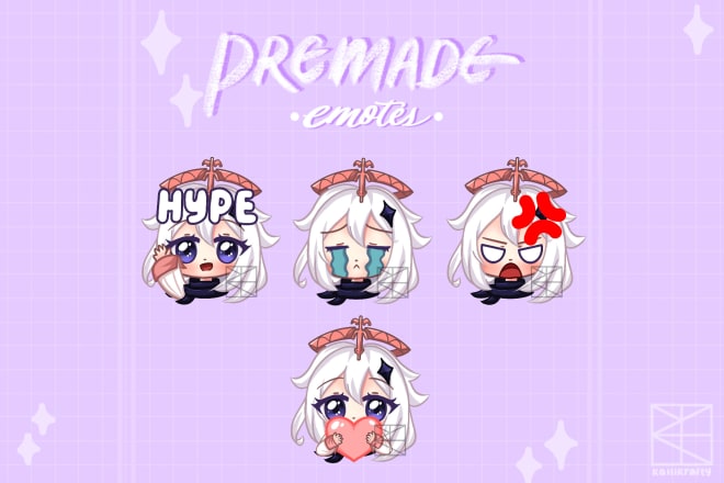 I will make kawaii premade paimon emotes