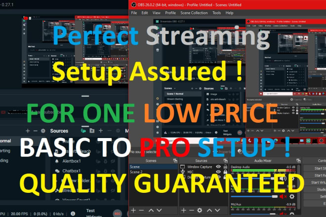I will make perfect setup for your obs streaming youtube, twitch