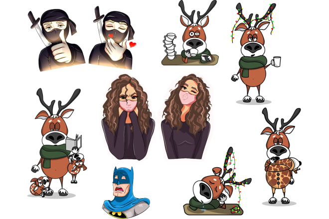 I will make unique stickers or avatars for telegram and other social networks
