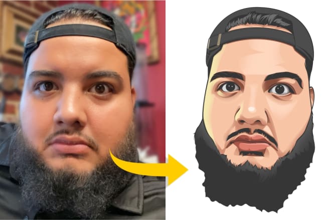 I will make whatever vector art from your face