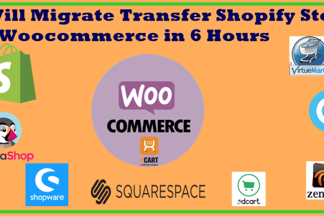 I will migrate transfer shopify store to woocommerce in 6 hours