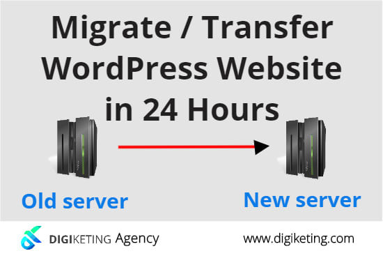 I will migrate wordpress website from old server to a new server
