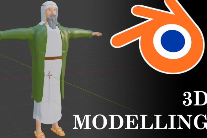 I will model a 3d character in blender for your game