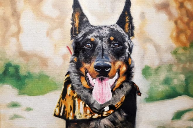 I will paint an oil painting of your pet