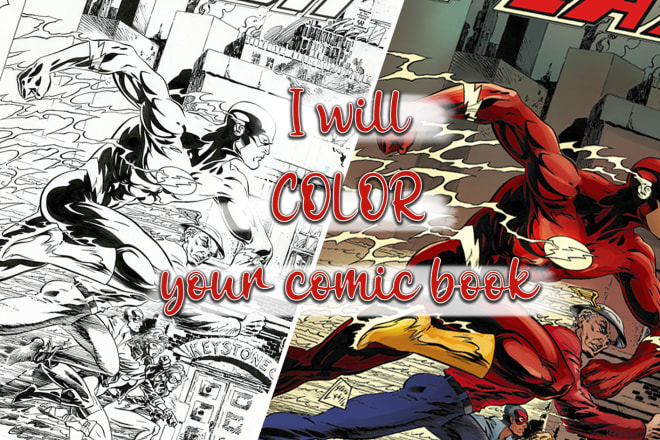 I will professionally color your comic book pages